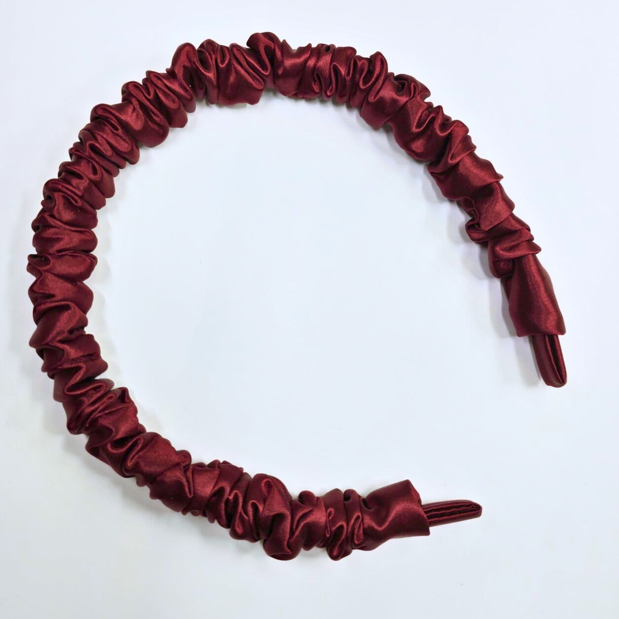 Skinny Silk Ruched Headband