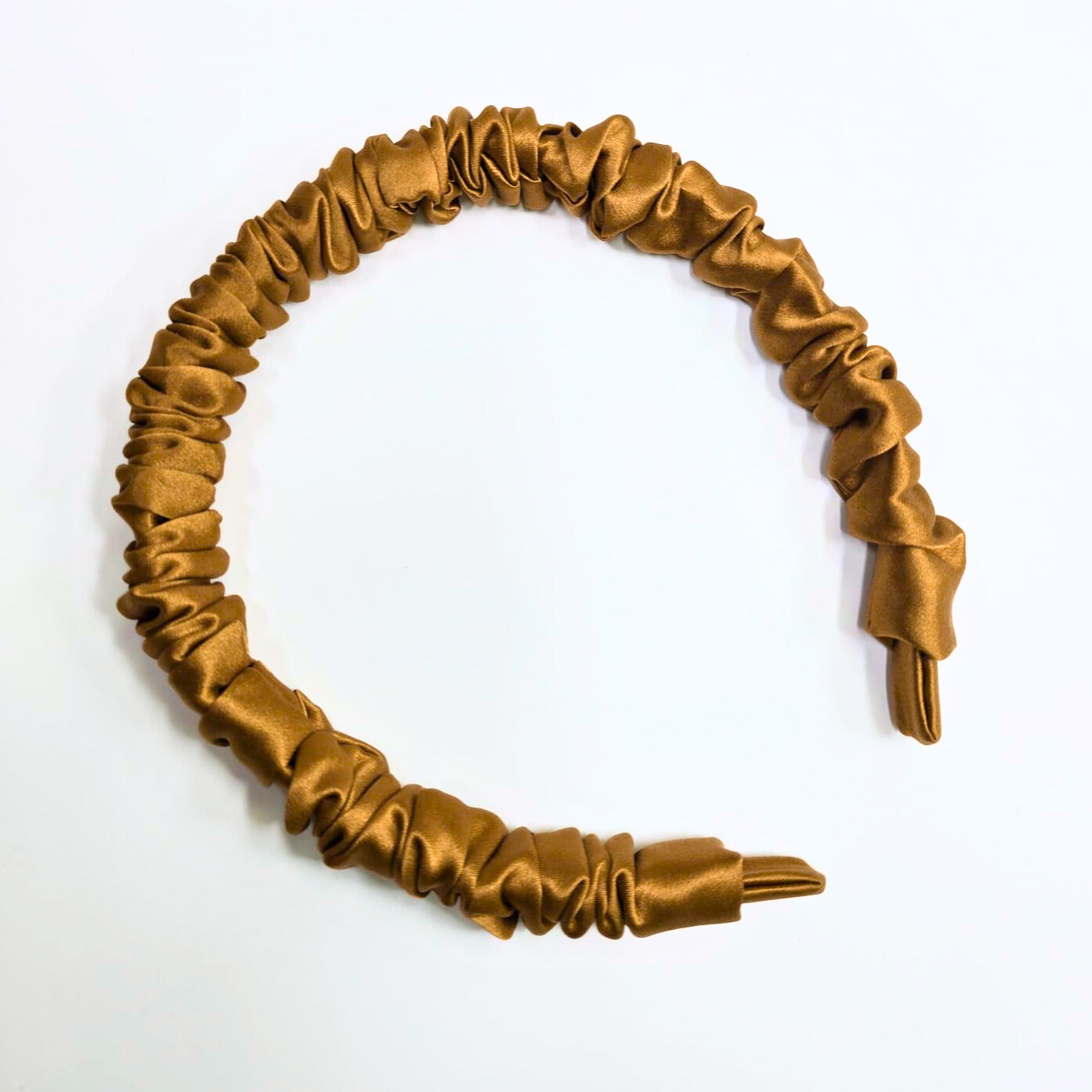 Skinny Silk Ruched Headband