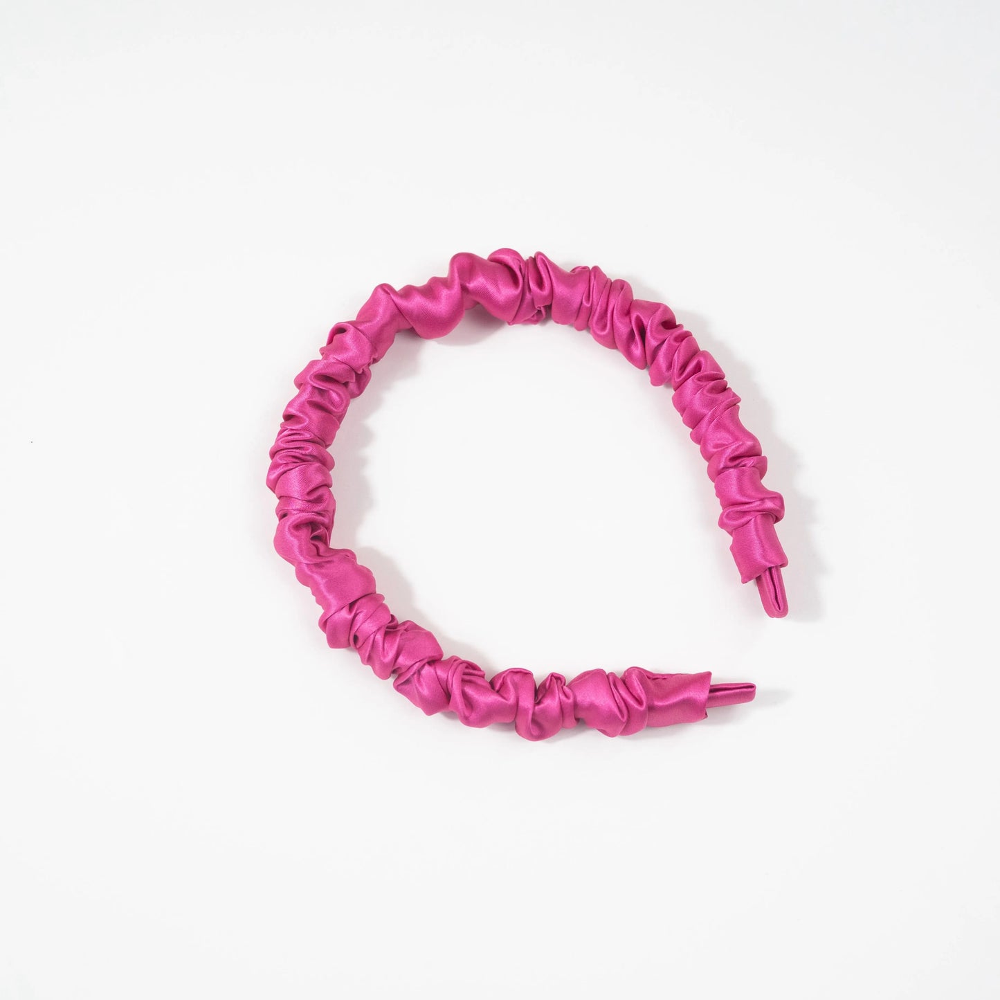 Skinny Silk Ruched Headband
