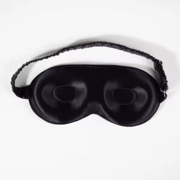 22 momme mulberry silk contoured sleep mask in black
Luxury 3D silk sleep mask with adjustable strap
Contoured silk eye mask designed for comfort
Mulberry silk sleep mask with space for lashes
Adjustable silk sleep mask for bedtime
Luxury contoured eye mask made from 100% silk
Silk sleep mask for lash extensions
The Cheshire Silk Company contoured silk sleep mask
