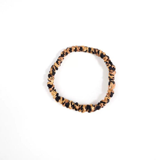 leopard prink skinny hair tie
