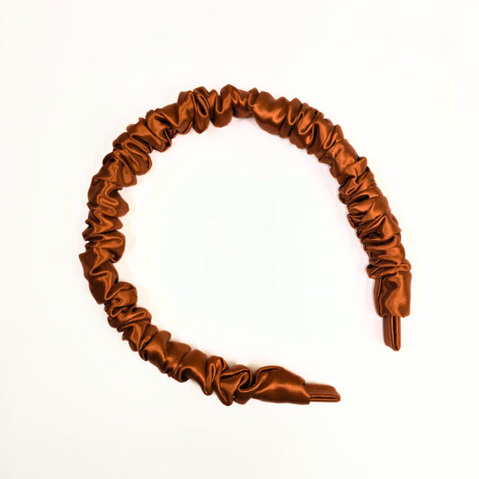 Skinny Silk Ruched Headband